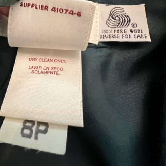 🎉PRICE REDUCED🎉 VTG Worthington 8P Green 100% Wool Lined Jumper Dress Pockets - Picture 4 of 13